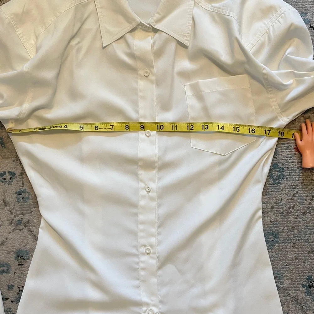 Steve Madden Nadia White Button Down Shirt - Picture 8 of 16